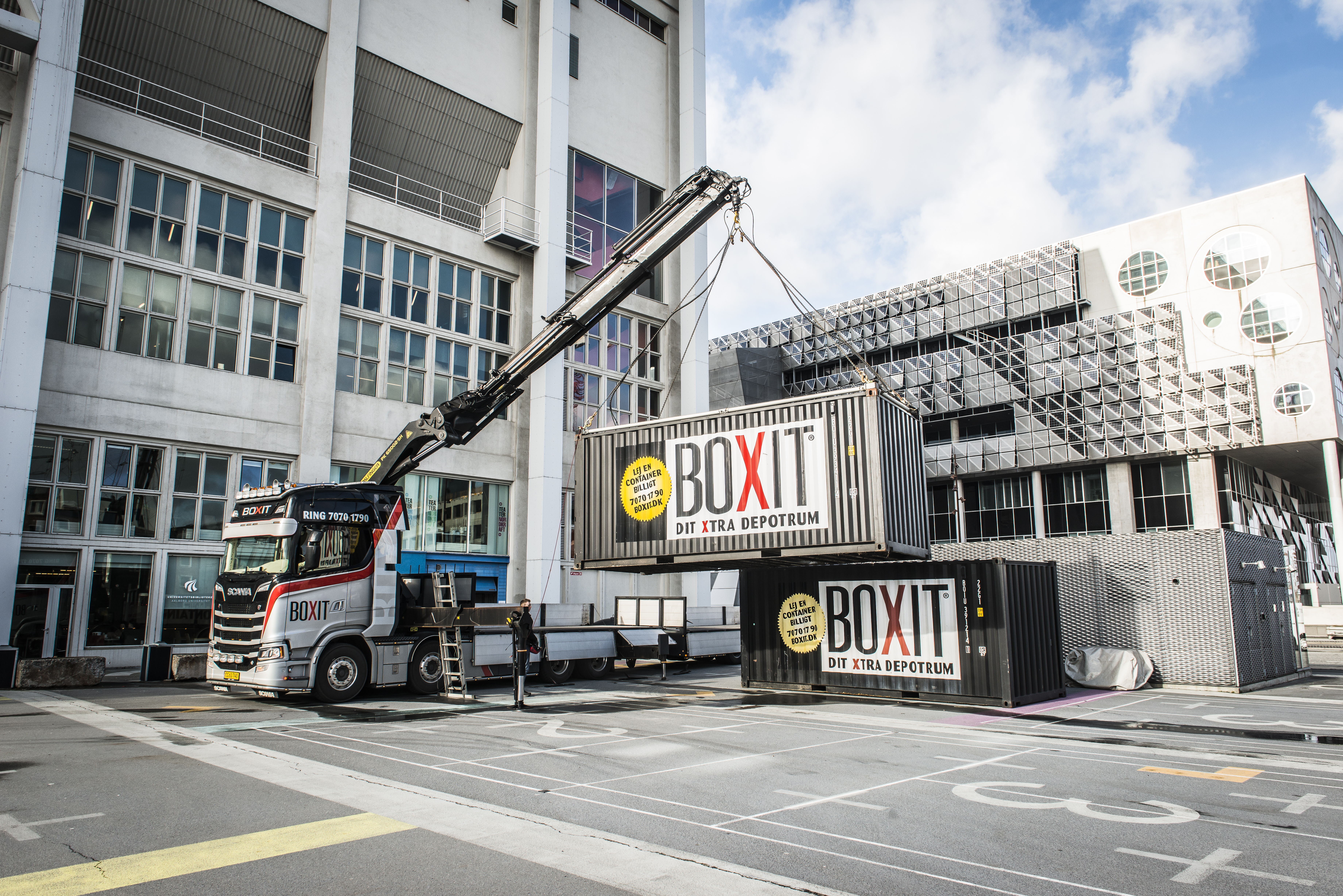 Levering af flyttecontainer