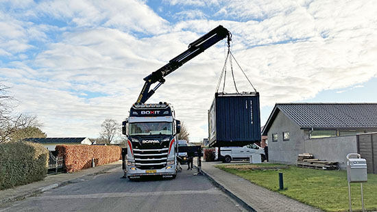 Aflæsning af container