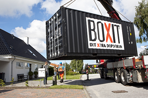 Levering af flyttecontainer