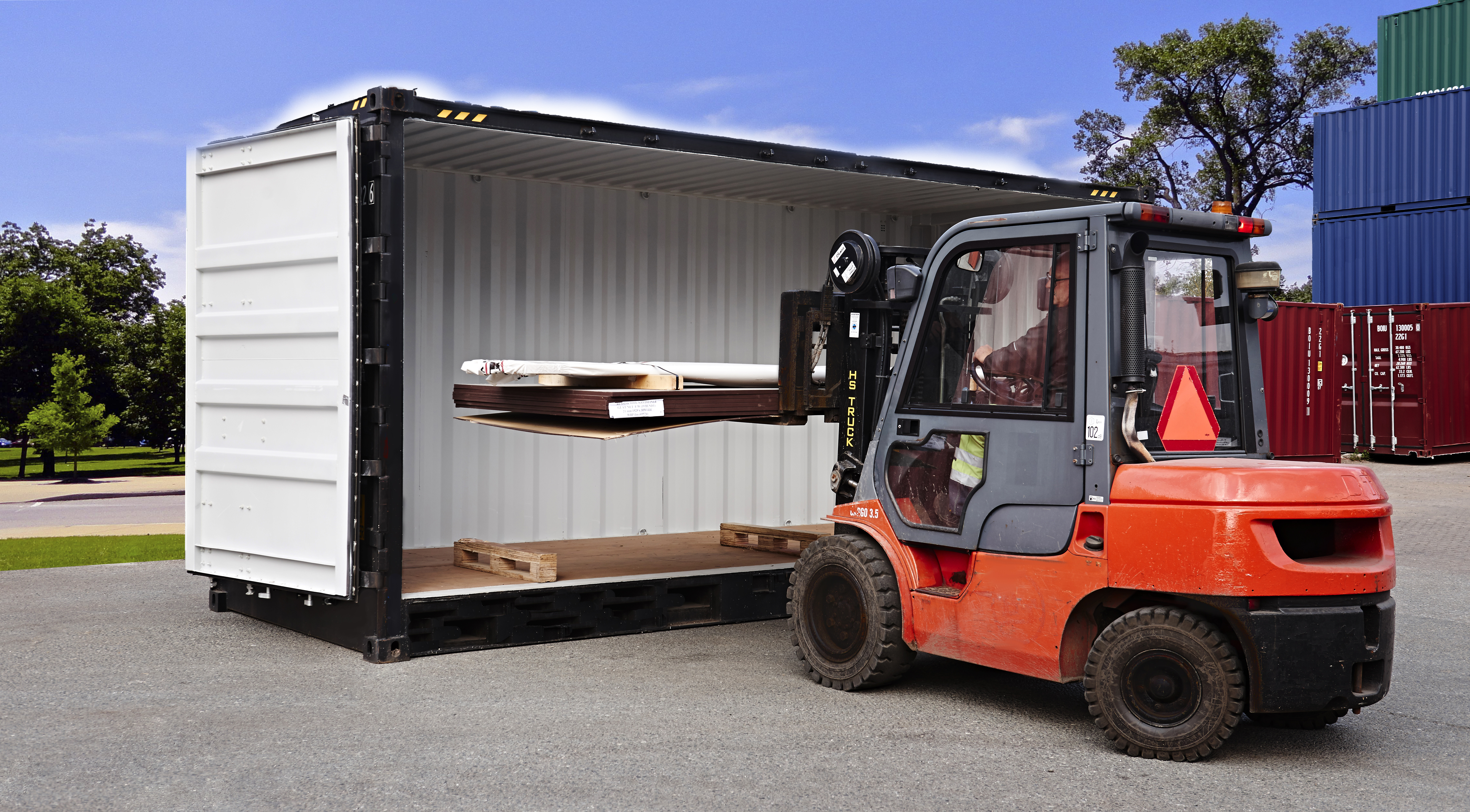 Sidedørs containier
