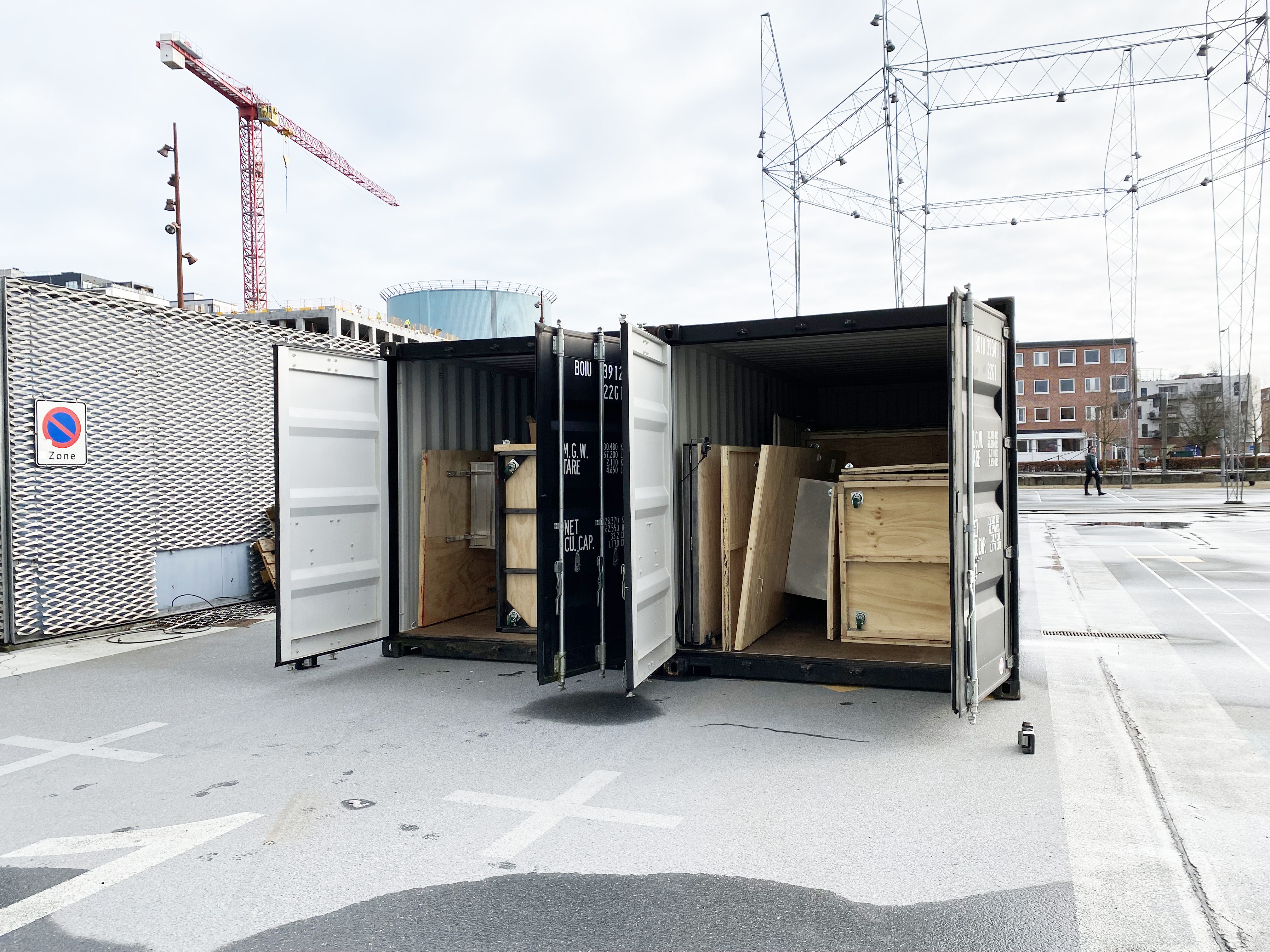 Opbevaring i containeren