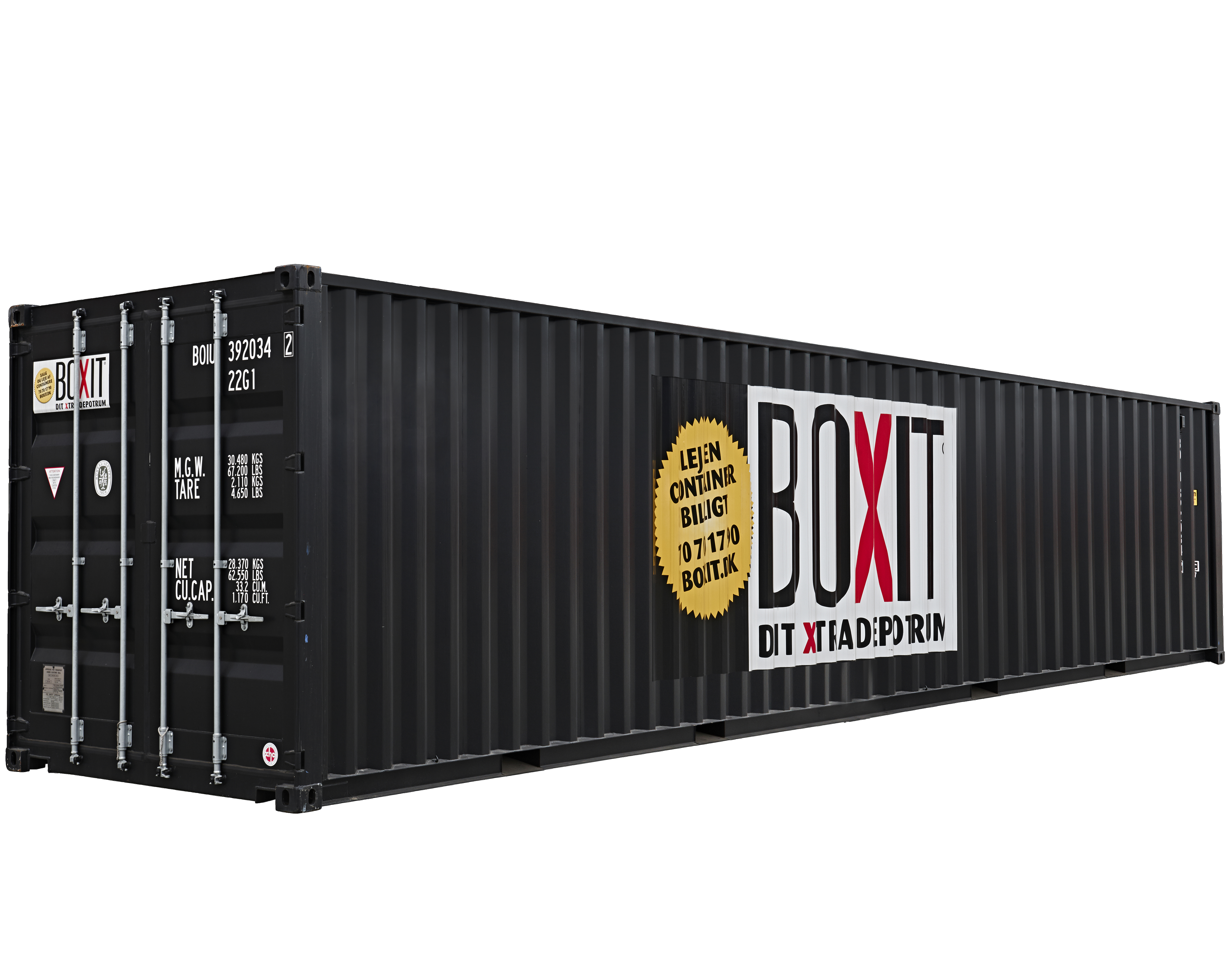 Siden af en 40 fods container